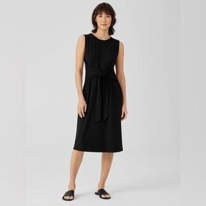 Stretch Jersey Knit Tie-Front Dress